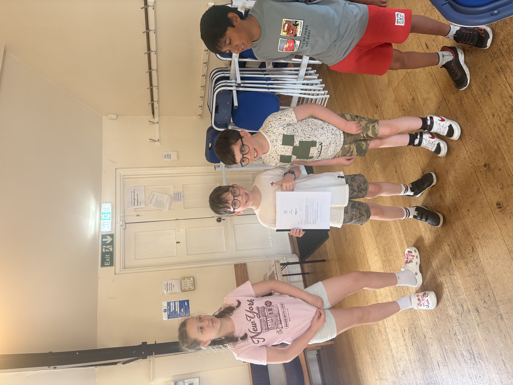 A moment from the Trafford 11+ mock at St Luke’s Church Hall, Bowdon Vale